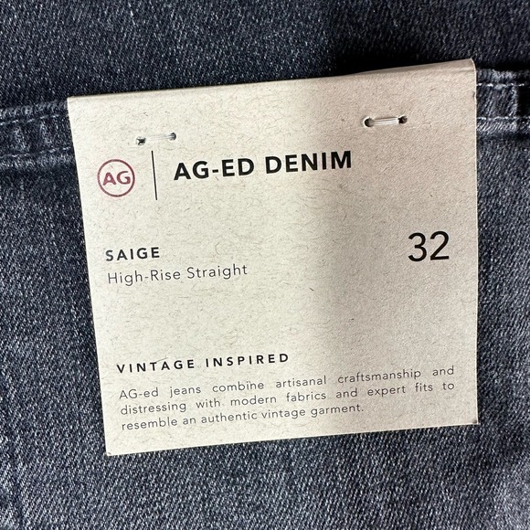 AG Adriano Goldschmied Saige High Rise Straight Jeans 10 Years Boundary - Picture 4 of 15